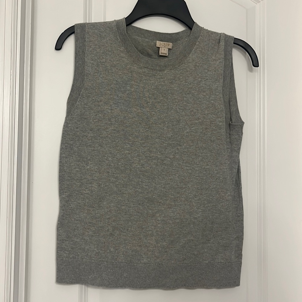 J. Crew gray sleeveless shirt